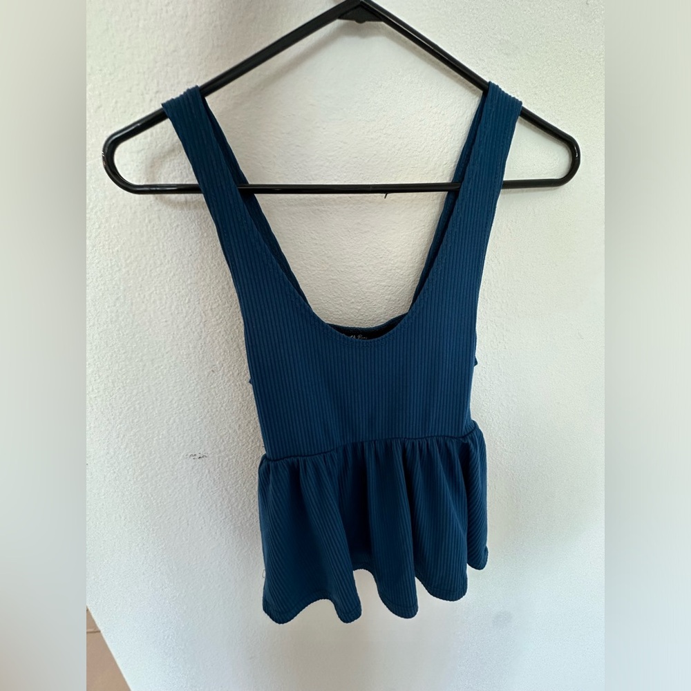 Blue Flowy Tank